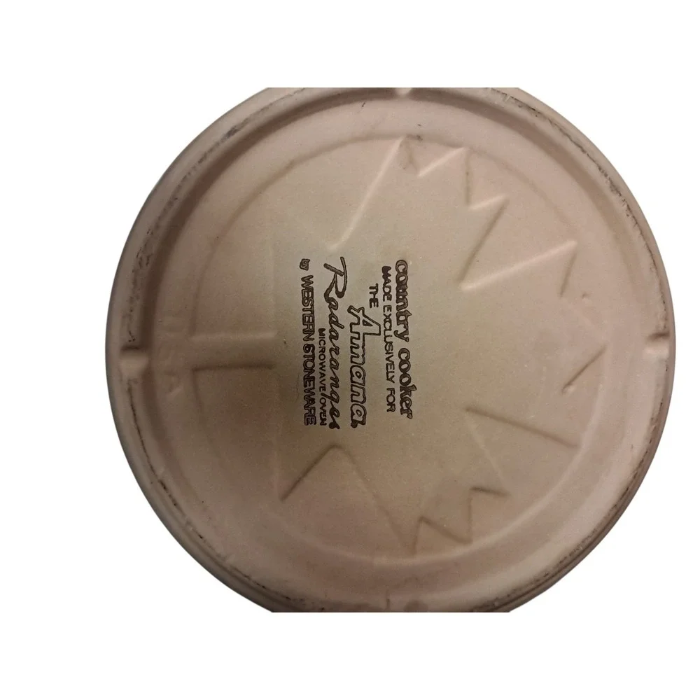 Vintage Amana‎ Radarange Western Stoneware USA Country Cooker/Crock Farmhouse
